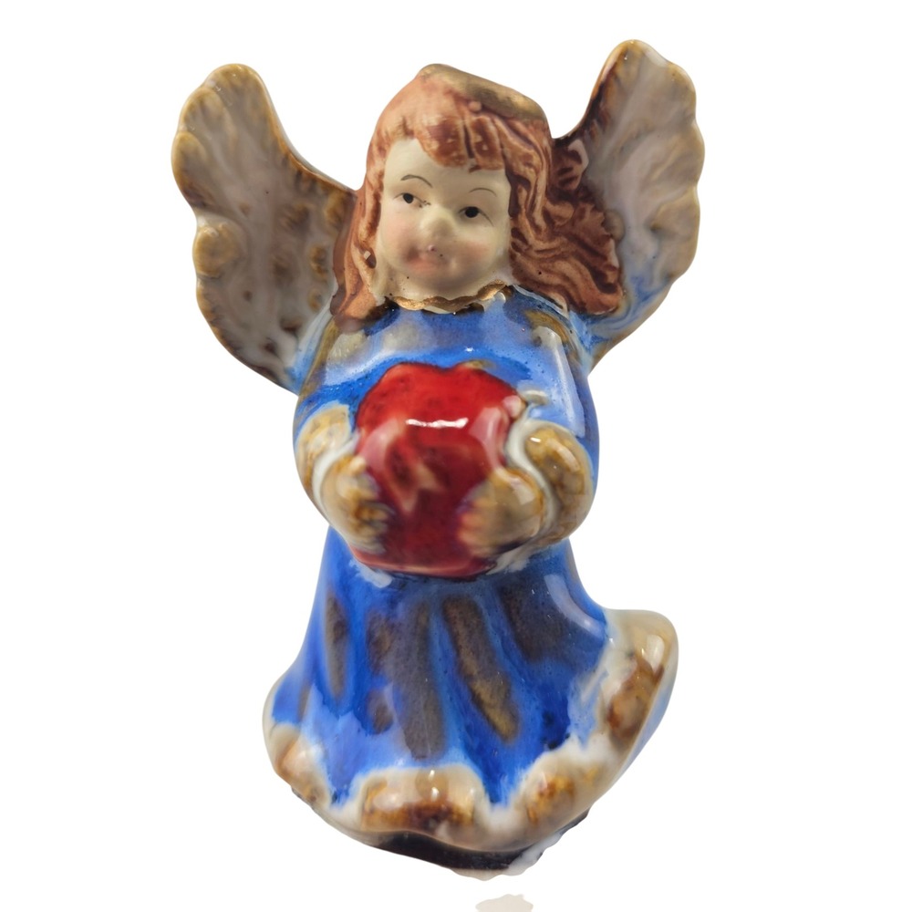 Vintage Christmas Angel Bell Ornament Figurine Holiday Decor
